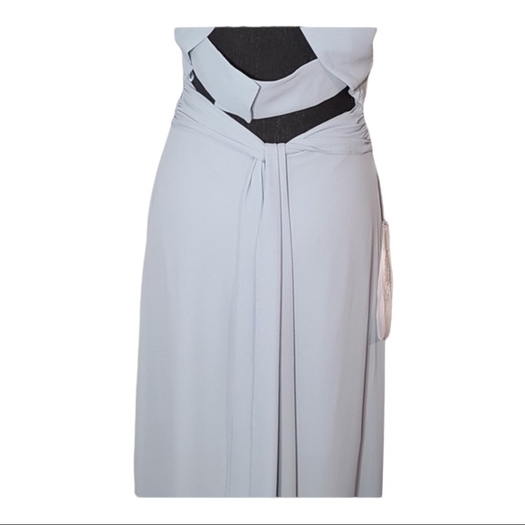 BCBG MaxAzria Cutout Crossback Light Blue Evening Dress Size 6 - Picture 4 of 4